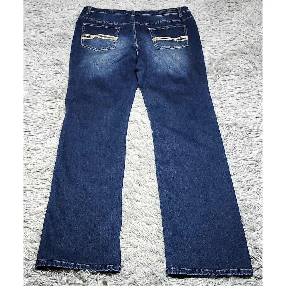 Buffalo David Britton Misha Jeans Womens 12x32 (34x32) Mid Straight Leg Stretch‎